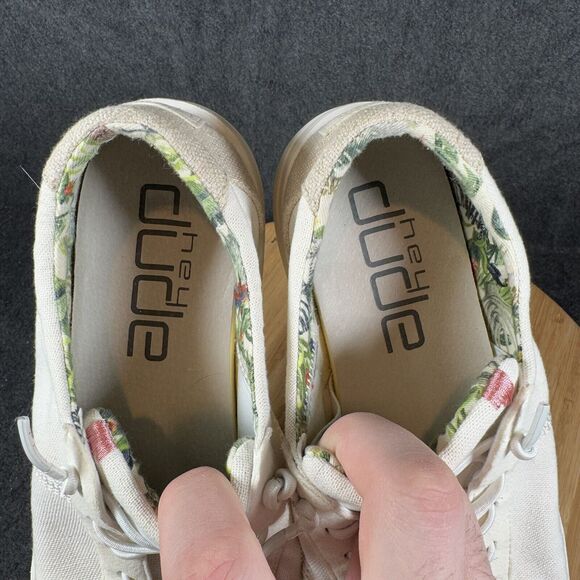 Hey Dude White and Pink Athletic Shoes - Picture 7 of 8